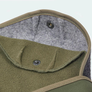 Loden coat with detachable fleece for dachshunds and small dogs