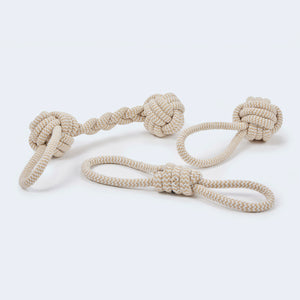 Toy for dogs - braided bone made of rope