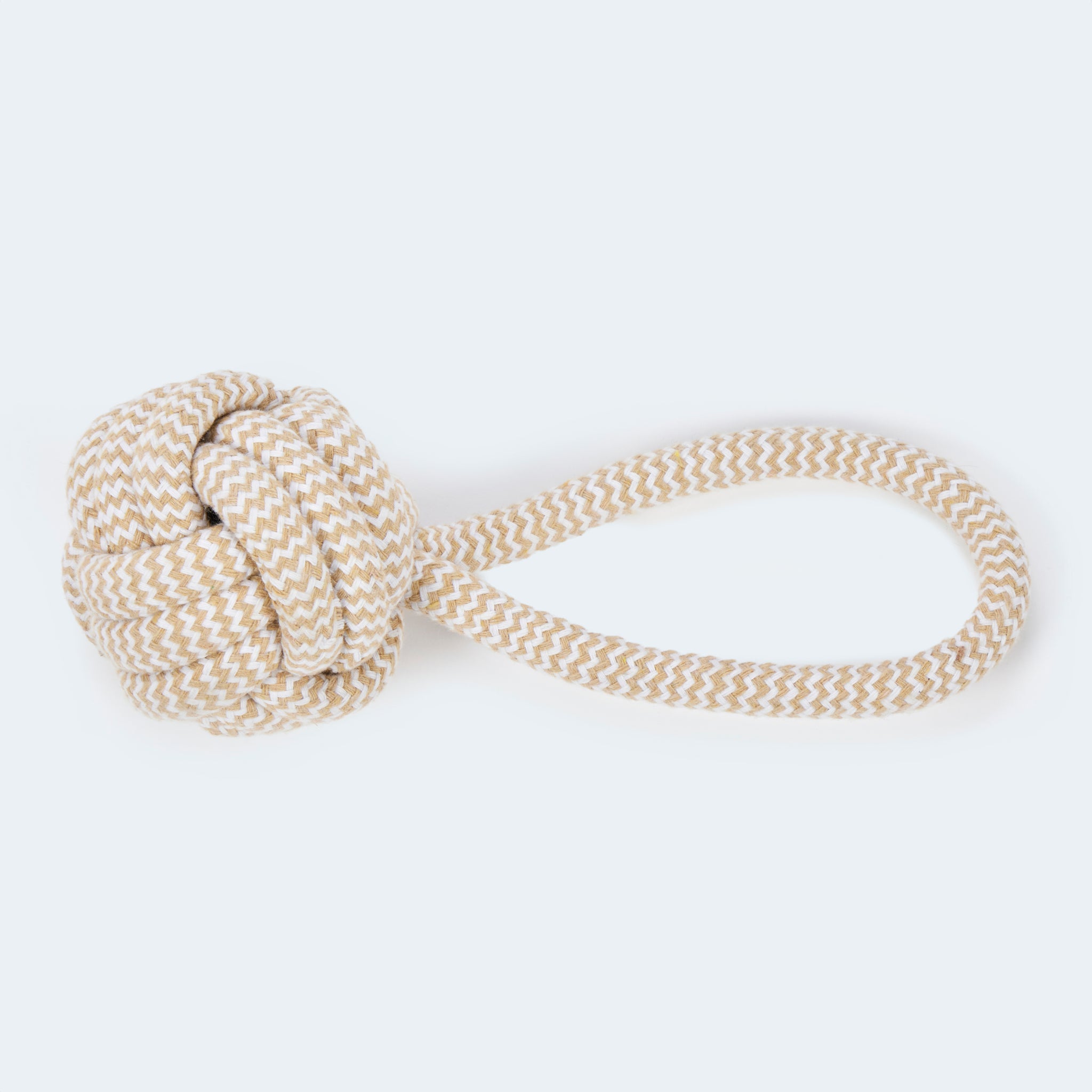 Toy for Dachshunds &amp; small dogs - braided throwing ball made of rope