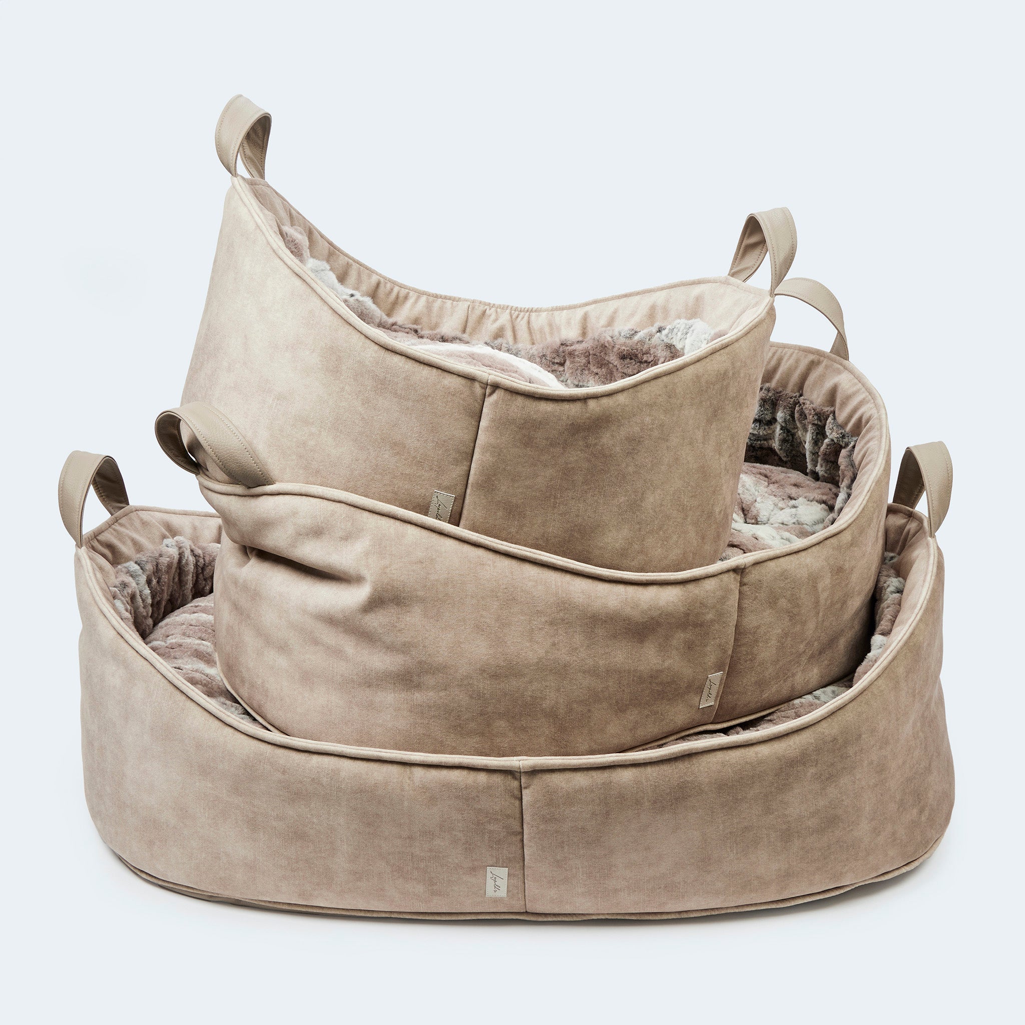 Orthopedic dog bed in lynx look