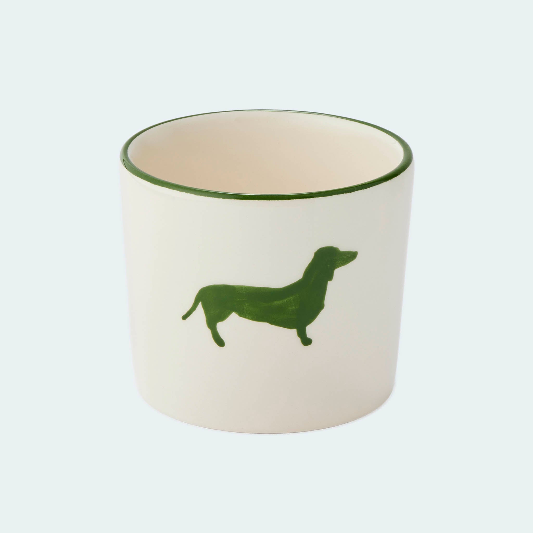 Gmundner x Leopold's Collection: Hand-painted ceramic cookie jar with dachshund motif