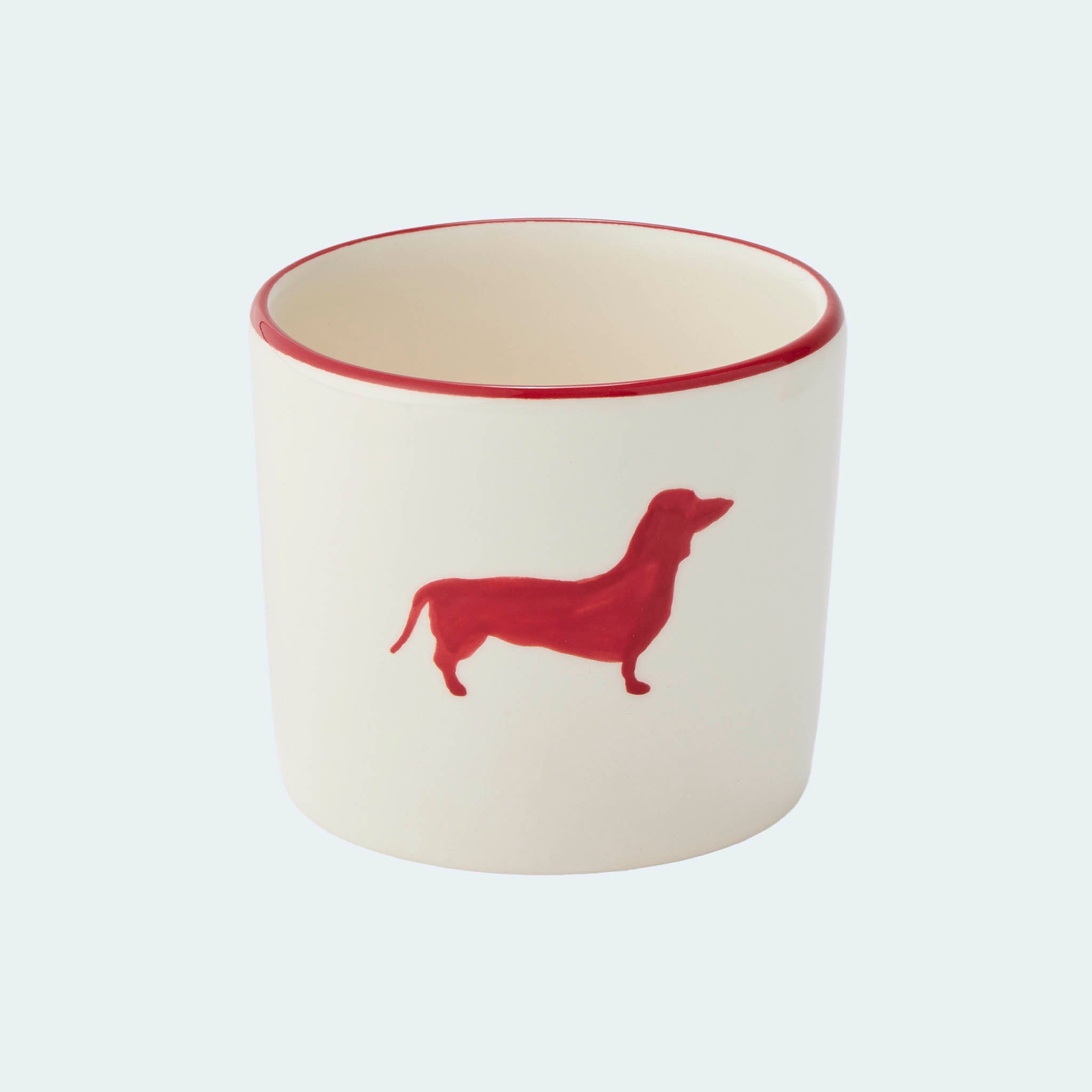 Gmundner x Leopold's Collection: Hand-painted ceramic cookie jar with dachshund motif