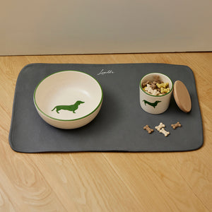 Gmundner x Leopold's Collection: Hand-painted ceramic cookie jar with dachshund motif