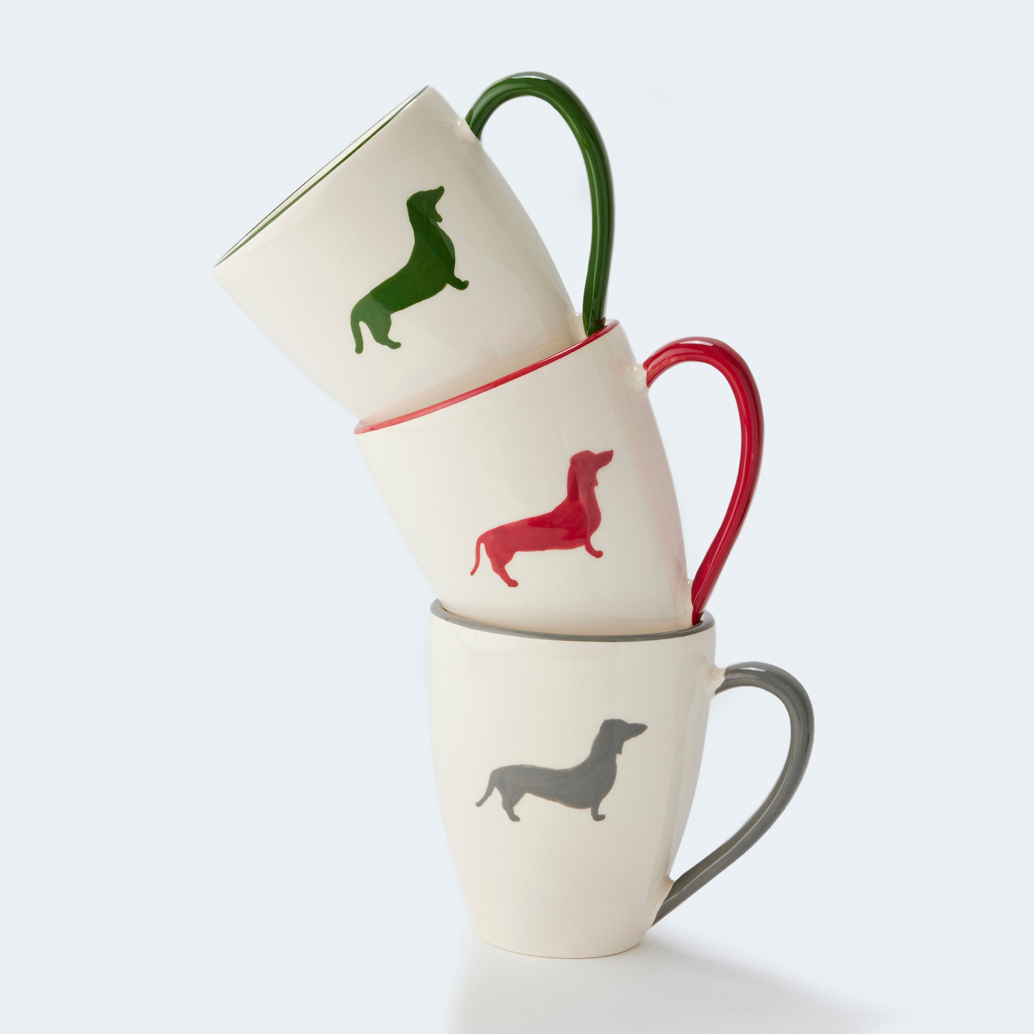 Gmundner x Leopold's Collection: Hand-painted ceramic mug with dachshund motif