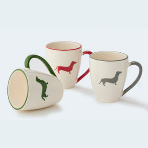 Gmundner x Leopold's Collection: Hand-painted ceramic mug with dachshund motif