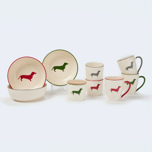 Gmundner x Leopold's Collection: Hand-painted ceramic bowl with dachshund motif