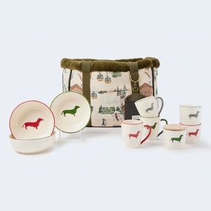 Gmundner x Leopold's Collection: Hand-painted ceramic bowl with dachshund motif