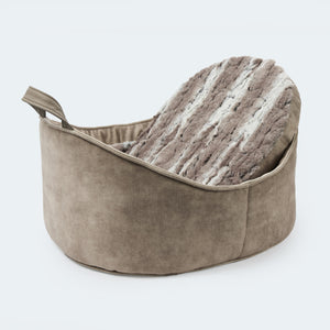 Orthopedic dog bed in lynx look