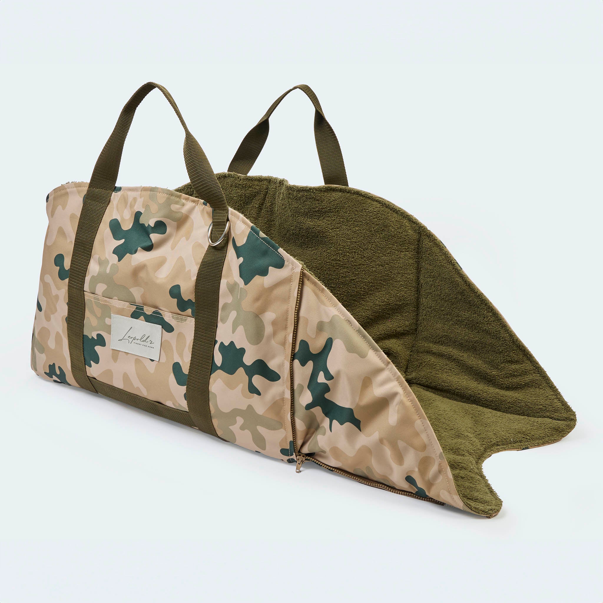 4 in 1 Travel Bag Allrounder – Hundetasche und Decke in einem [camouflage hell]