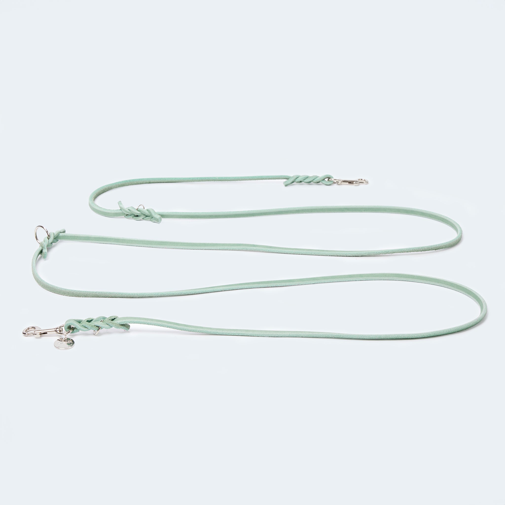 Leopolds-finest-verstellbare-fuehrleine-fettleder-mint-LF-FW-LEI-002-410_QS [mint-silber]