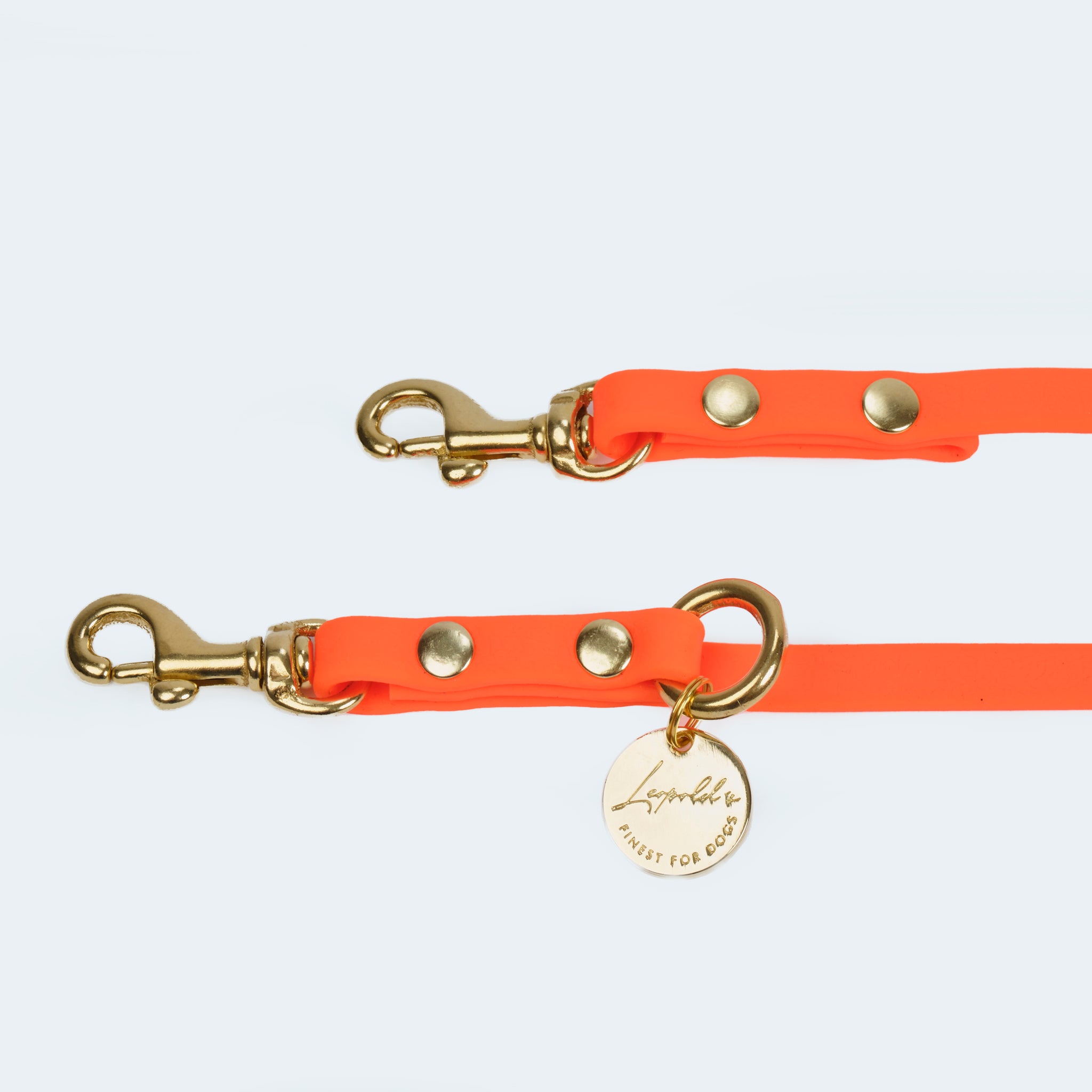 Leopold's Finest verstellbare Leine Orange Karabiner [Orange]