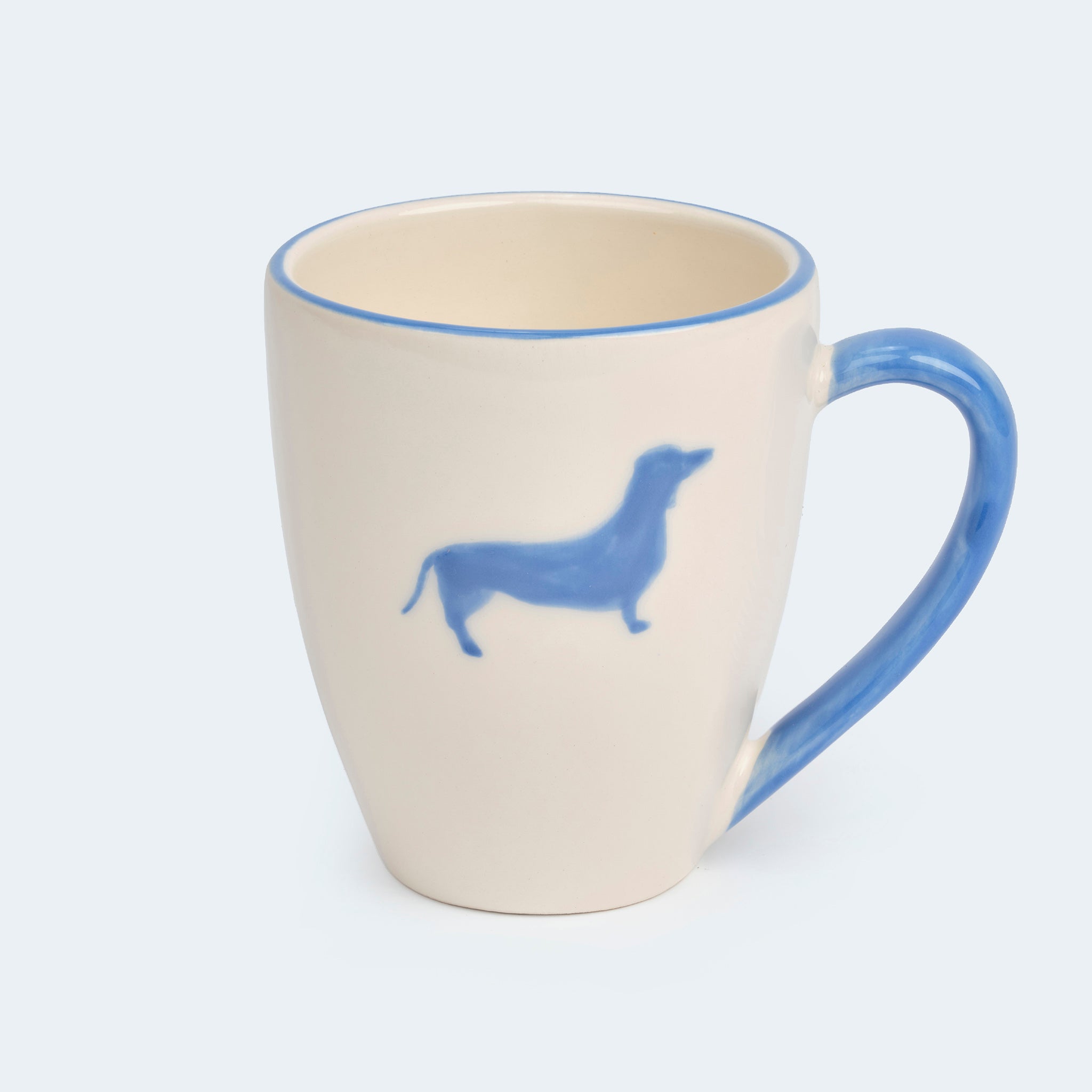 Gmundner X Leopold's Dackel Tasse blau