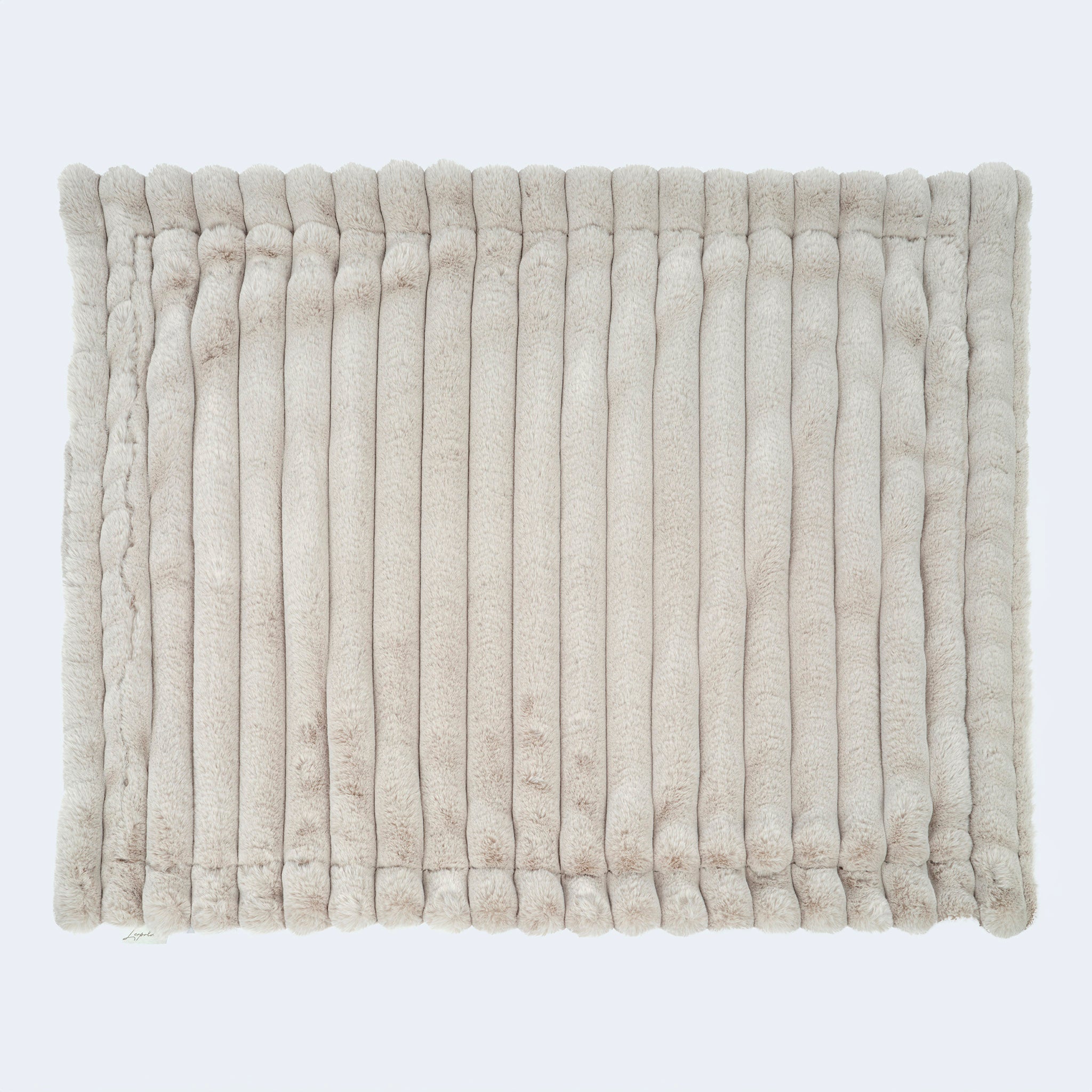 Dog blanket faux fur Leopold's oyster/grey