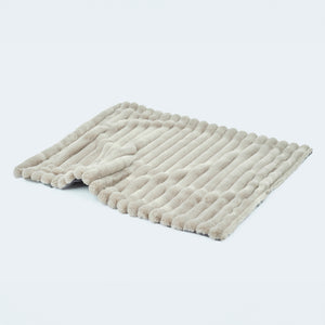 Dog blanket faux fur Leopold's oyster/grey