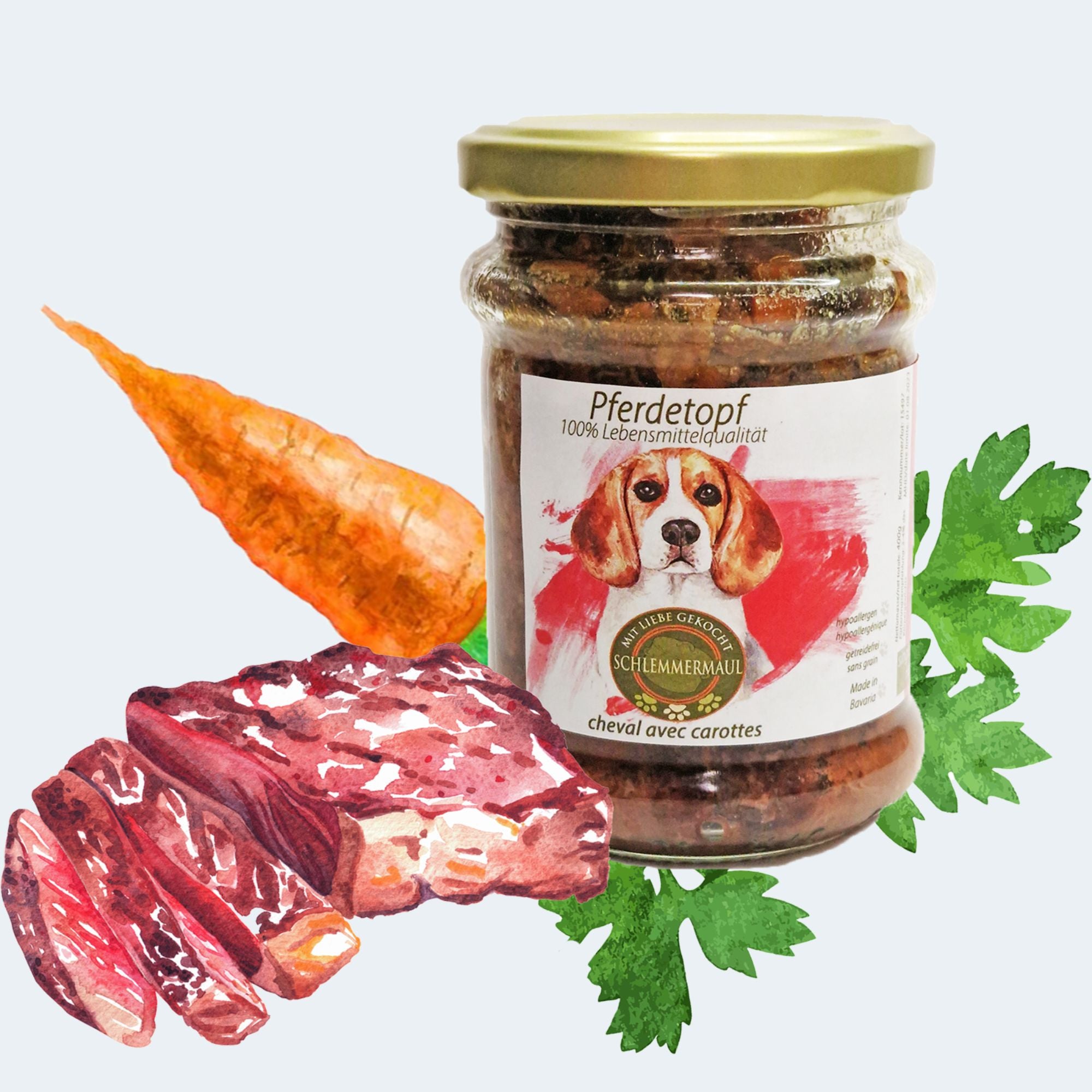 Hundefutter Pferdetopf 200g